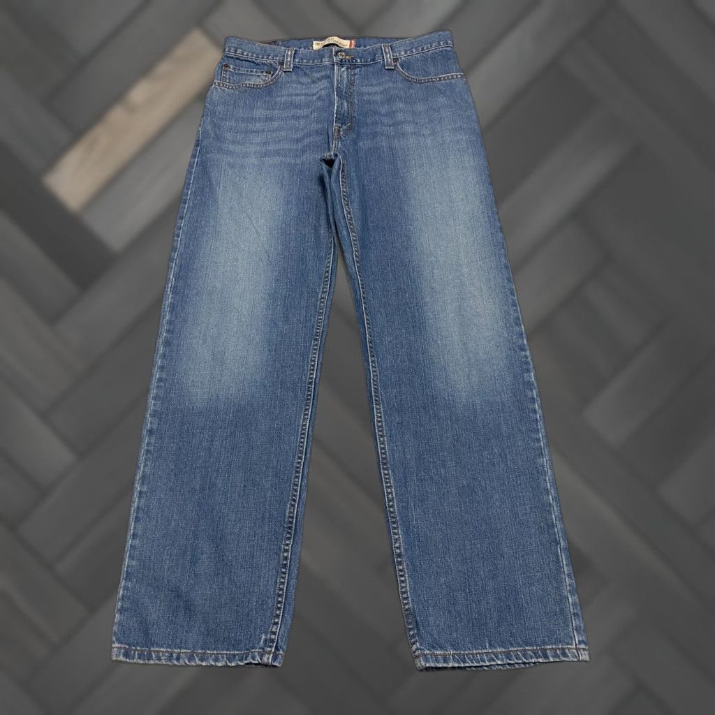Levi's VINTAGE Levi's 559 Jeans Mens Regular Size 36 Blue Denim Whiskers Relaxed Straight 5-Pocket Mens Boys|Mens Size US 36 / EU 52 - 1 Thumbnail