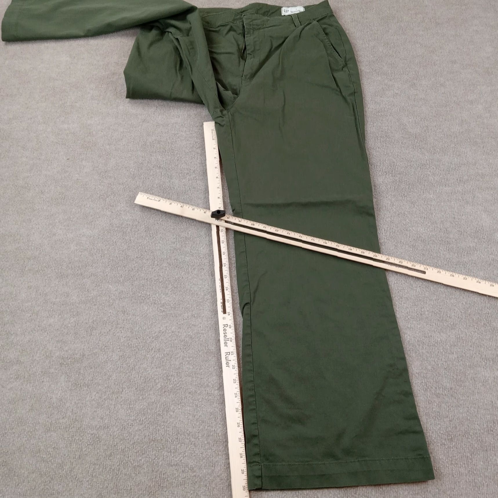 Gap Gap Wide Leg Stretch Pants Womens Green Size 16 Casual Cotton Bootcut Size 38" / US 16 / IT 52 - 2 Thumbnail
