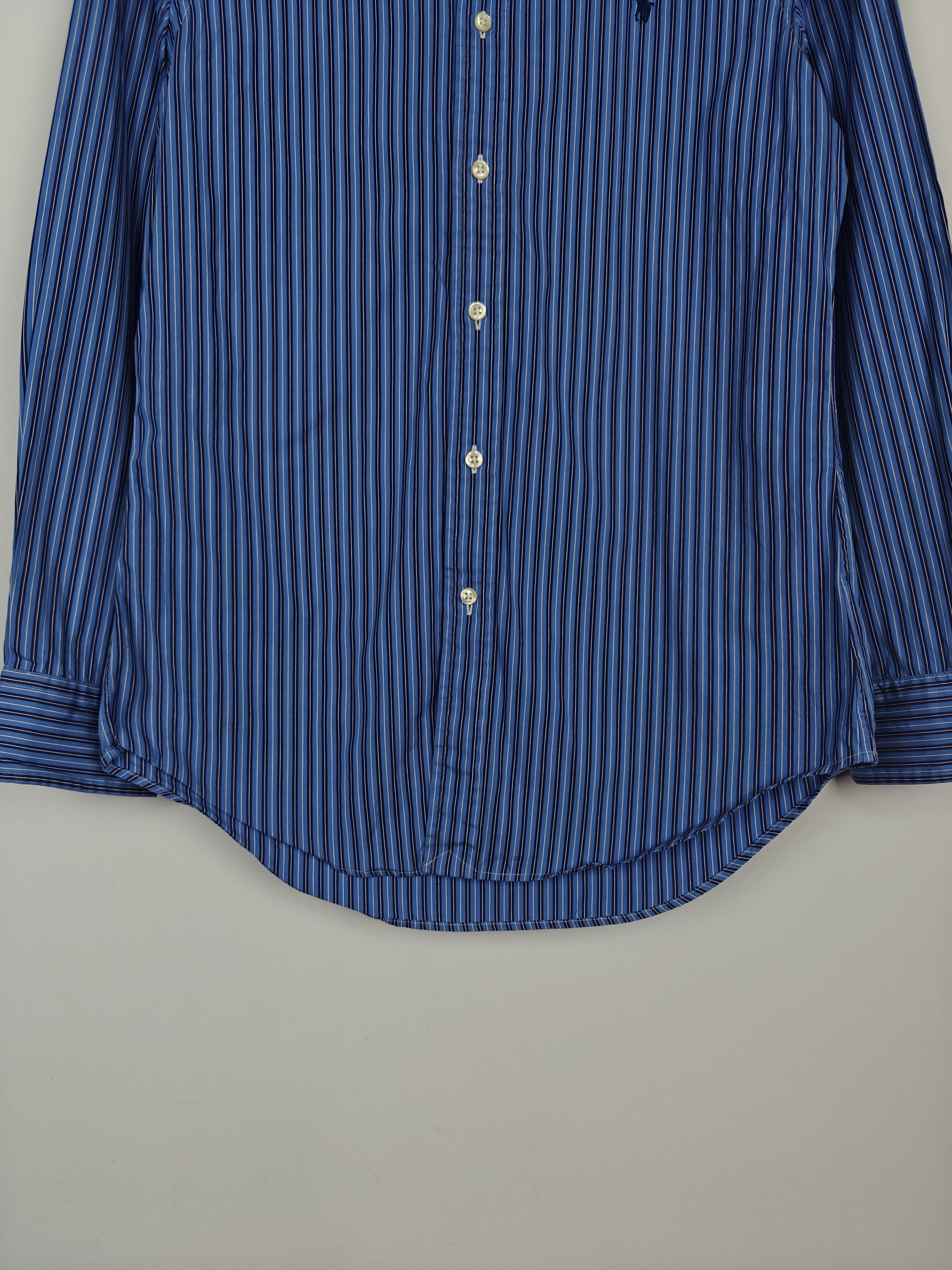 Polo Ralph Lauren Polo Ralph Lauren Vtg Shirt Collared Striped Logo Blue S Size US S / EU 44-46 / 1 - 3 Thumbnail
