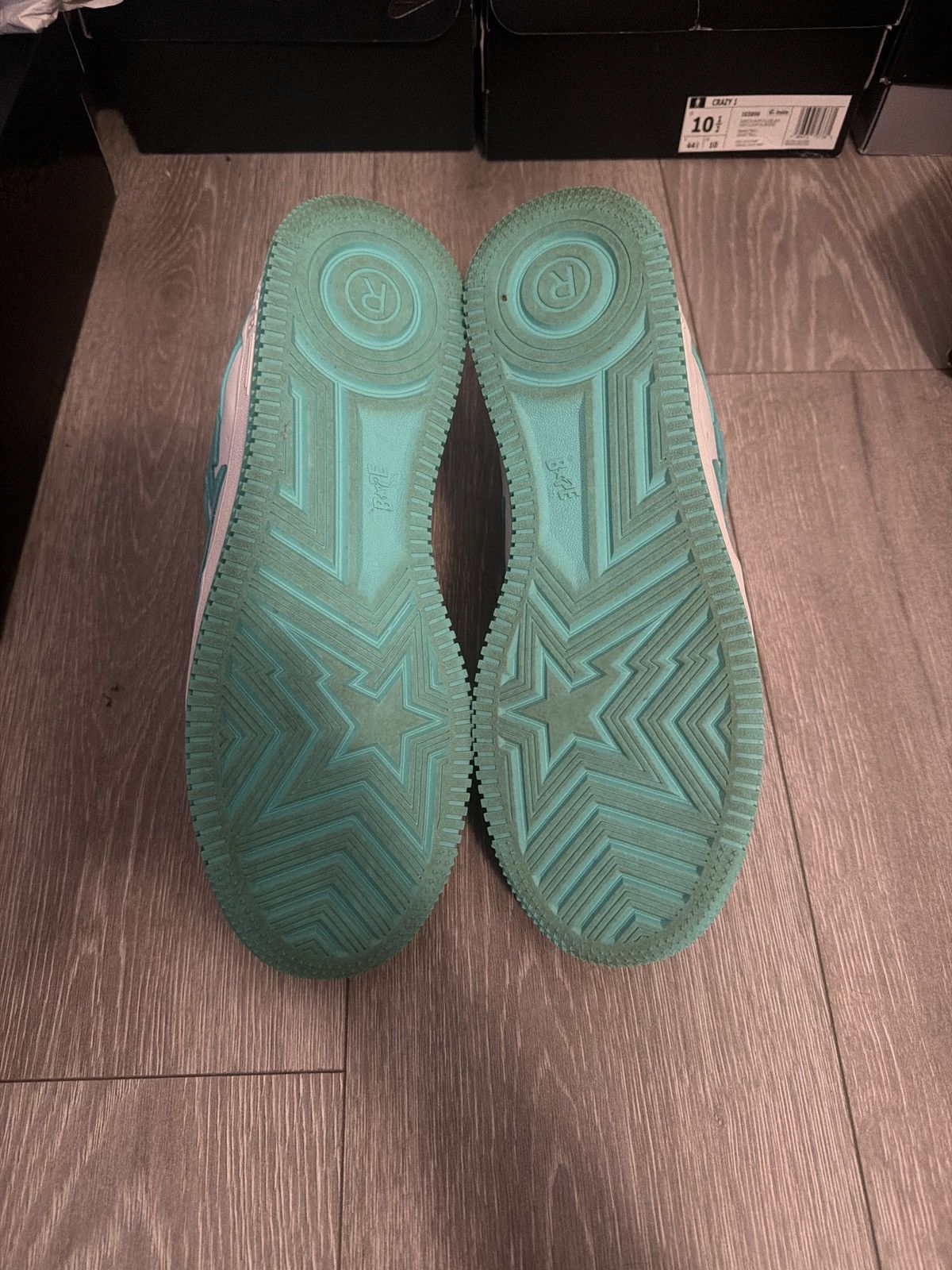 Bape 2022 White green bapesta Size US 11 / EU 44 - 5 Thumbnail
