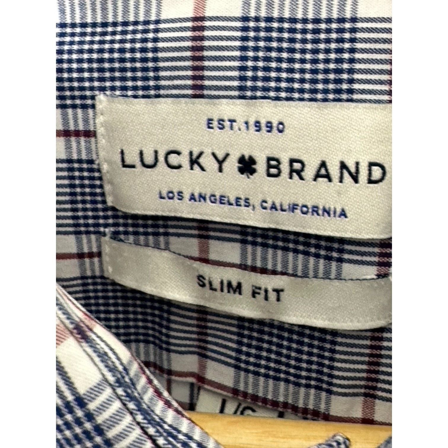 Lucky Brand Lucky Brand Blue Plaid Long Sleeve Button Shirt L 16 32/33 Size US L / EU 52-54 / 3 - 7 Thumbnail