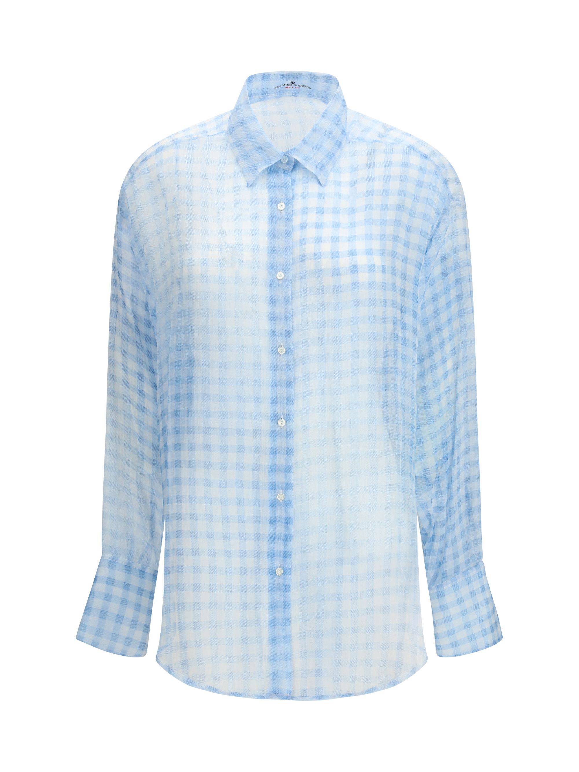 Ermanno Scervino Silk Blouse with vichy print Size M / US 6-8 / IT 42-44 - 1 Thumbnail