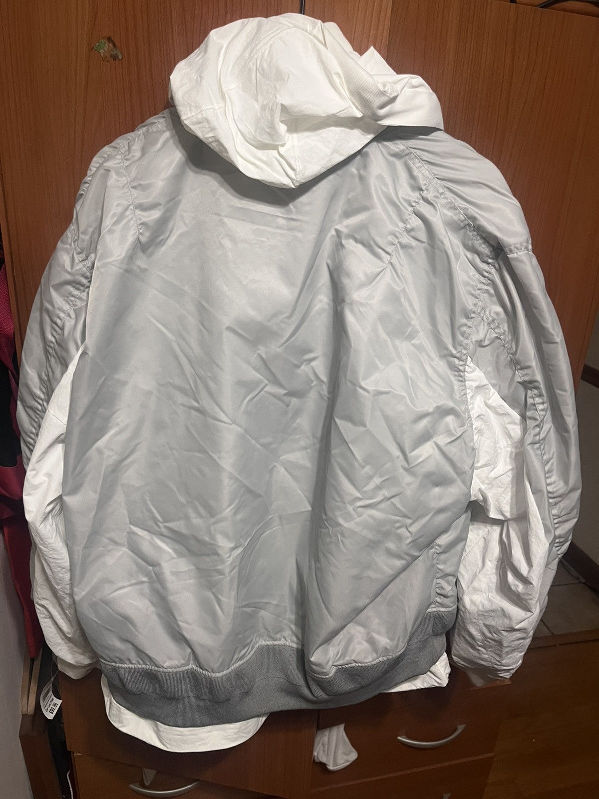 Nike x Sacai Layered Bomber Jacket Grey Fog