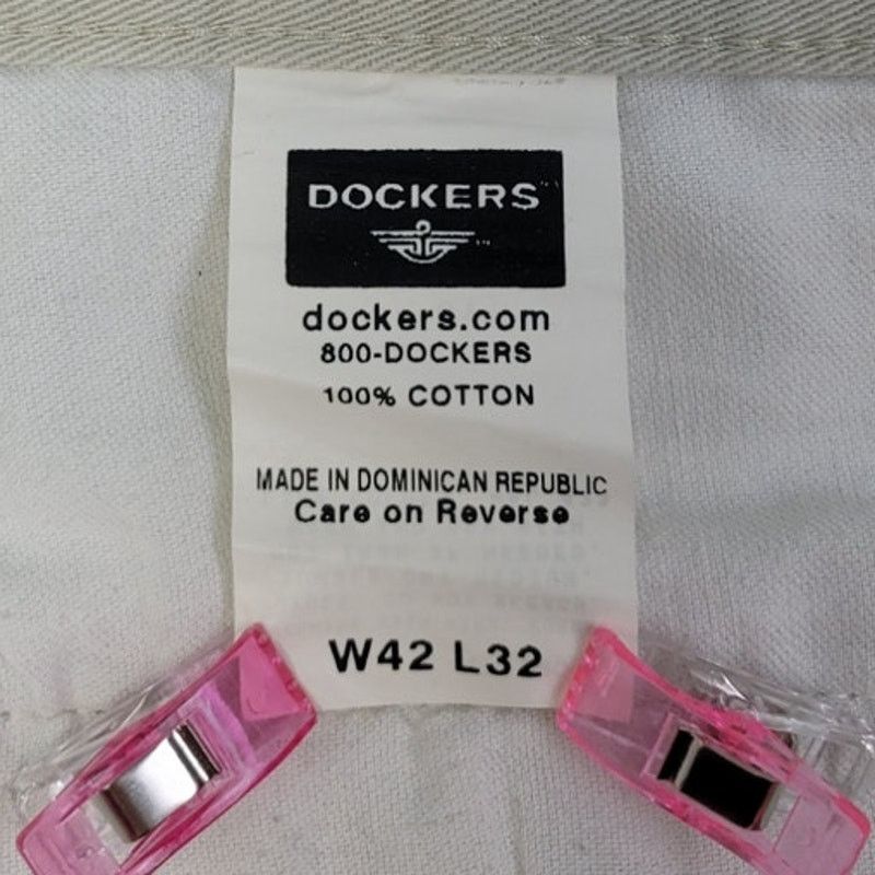 Dockers Dockers Mens 42 X 32 Cotton Pleated Front Hemmed Dress Pants Size US 42 / EU 58 - 5 Thumbnail