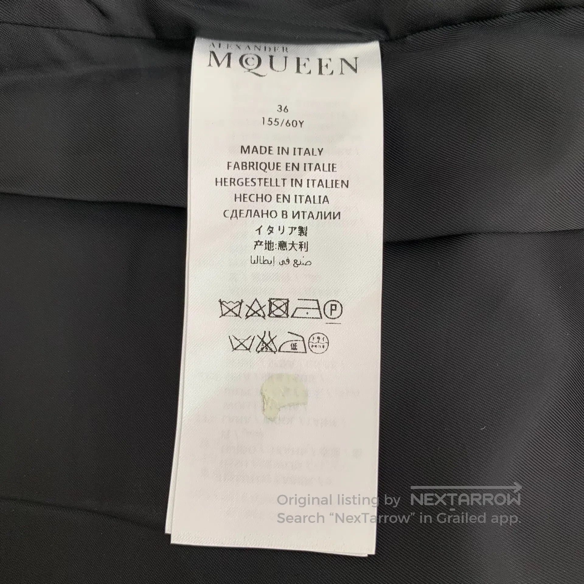 Alexander McQueen ALEXANDER MCQUEEN Black lace-up wool casual long pants| Size US 36 / EU 52 - 7 Thumbnail
