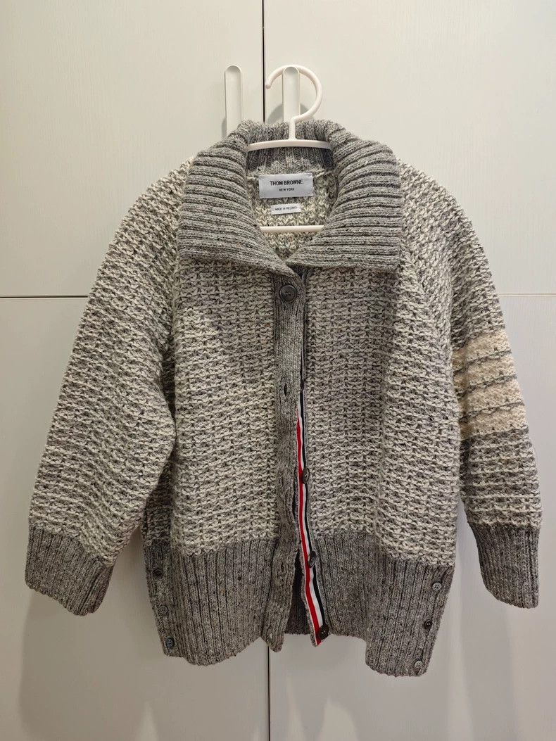 Gray 4-Stripe Wool Mohair Coat - dmc