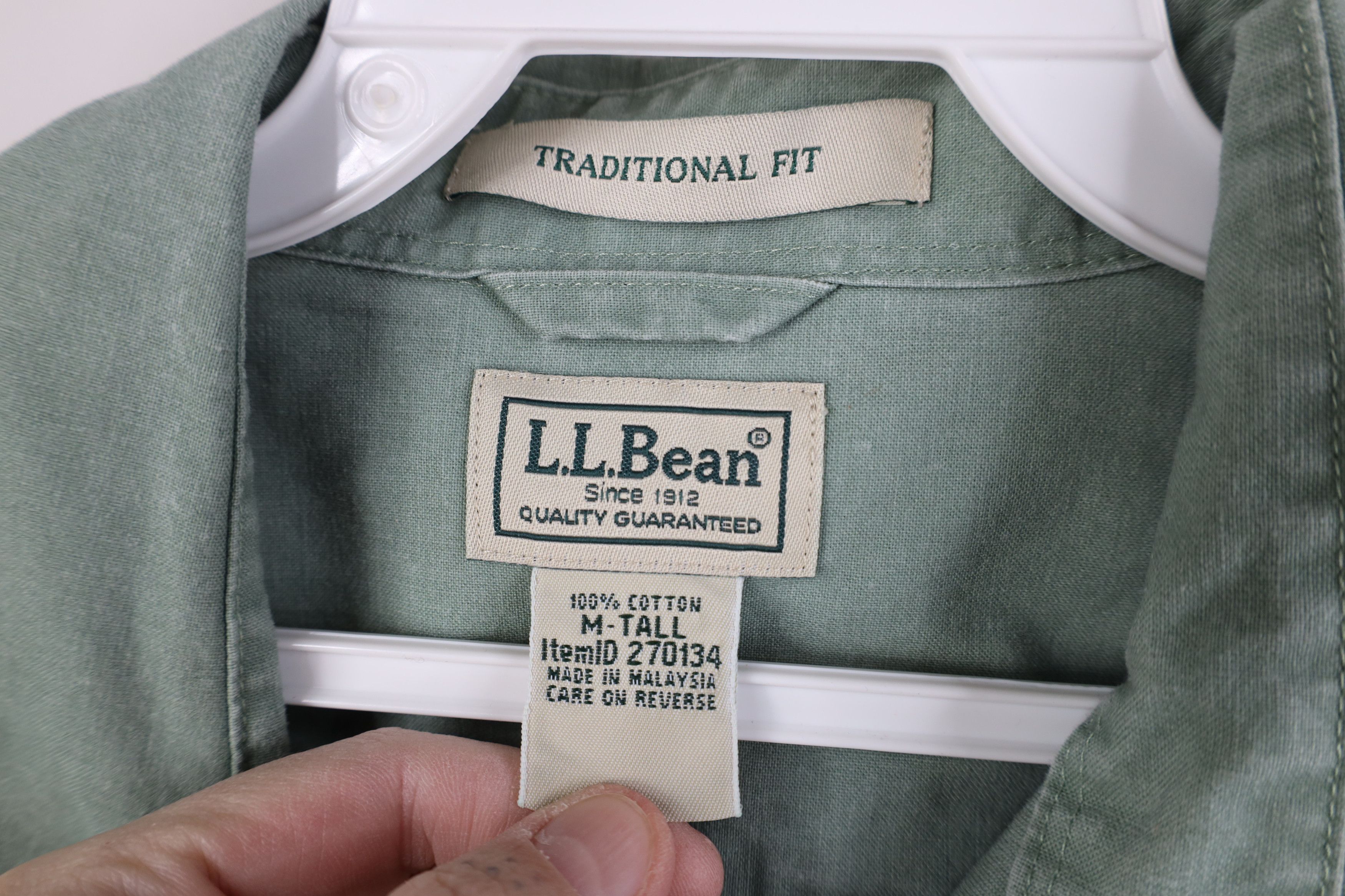 L.L. Bean Vintage 90s LL Bean Stonewash Safari Bush Poplin Shirt Size US M / EU 48-50 / 2 - 5 Thumbnail