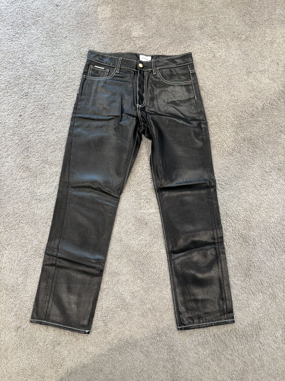 Eytys EYTYS Black Waxed Denim Size US 33 - 1 Thumbnail