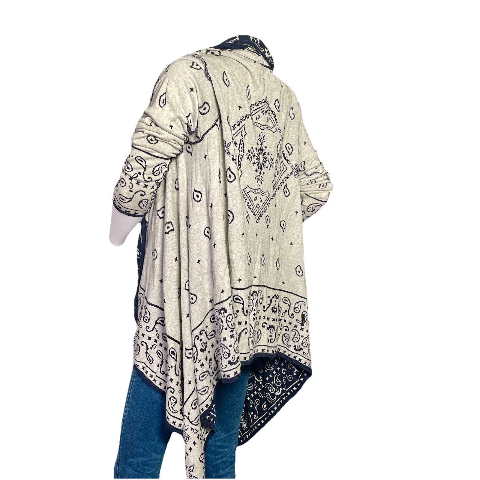 H&M H&M Reversible Open Navy and White Cardigan Size M / US 6-8 / IT 42-44 - 5 Thumbnail