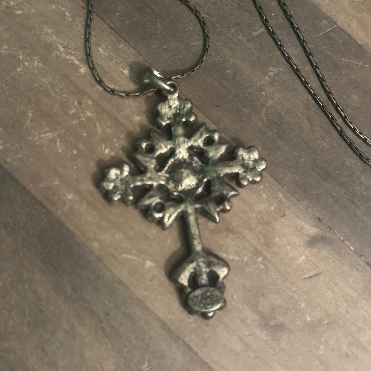 Other Kirks Folly brass tone AB rhinestone cross pendant necklace Size ONE SIZE - 4 Thumbnail