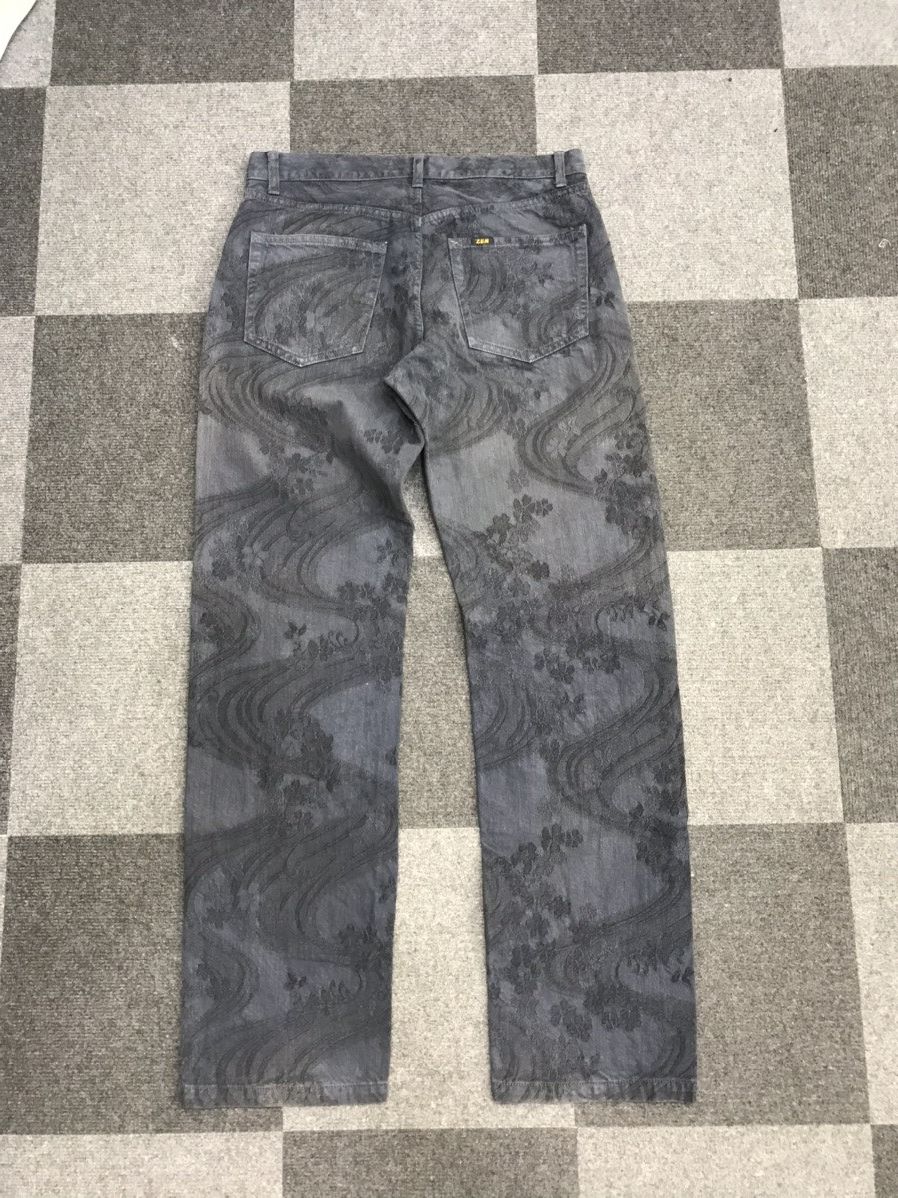 Japanese Brand Archival ZEN KYOTO Sakura Mural Jeans Size US 31 - 12 Thumbnail