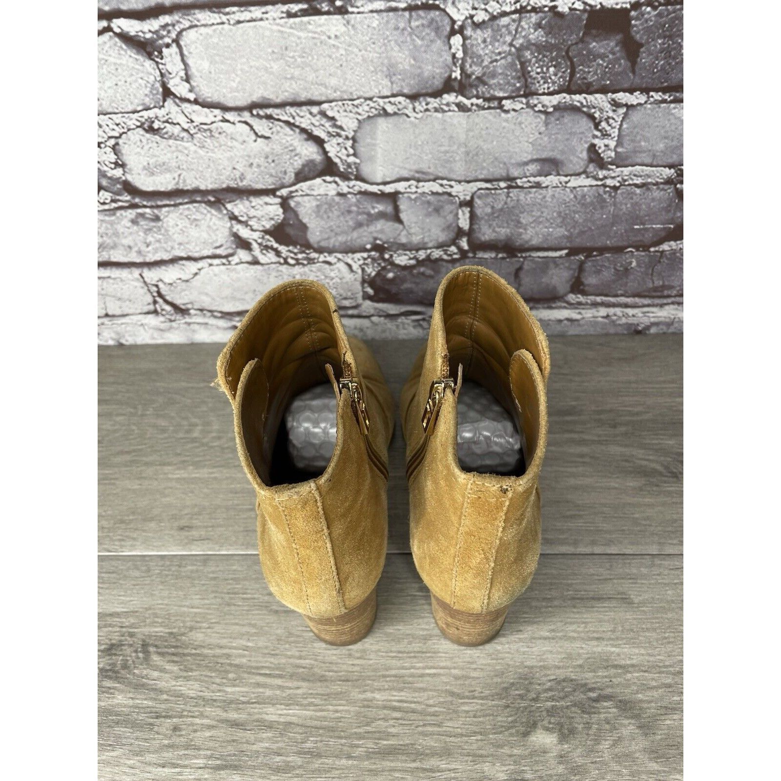 Tory Burch Tory Burch Tan Suede Leather Side Zipper High Heel Booties W Size US 7.5 / IT 37.5 - 11 Thumbnail