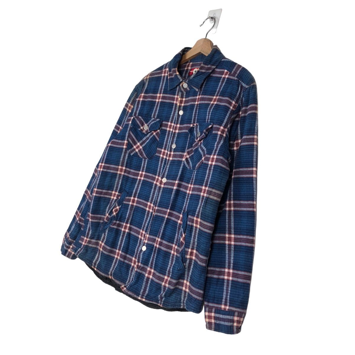 Japanese Brand 🔥Vintage Converse All Star Shirt Jacket Chore Tartan Design Size US L / EU 52-54 / 3 - 2 Thumbnail