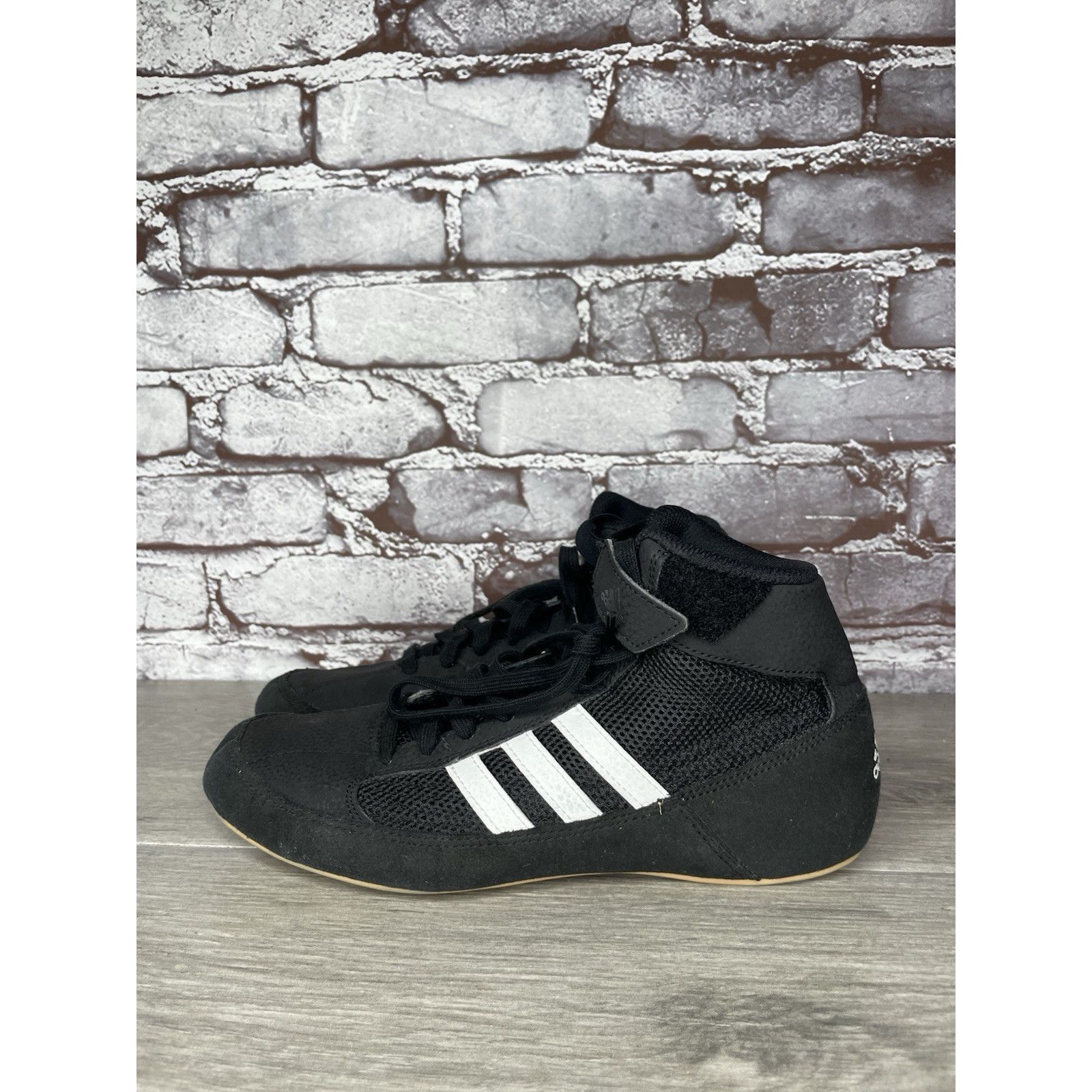 Adidas Adidas Wrestling Sneakers Shoes Black Lace Up Hook Loop Stra Size US 6 / EU 39 - 15 Thumbnail