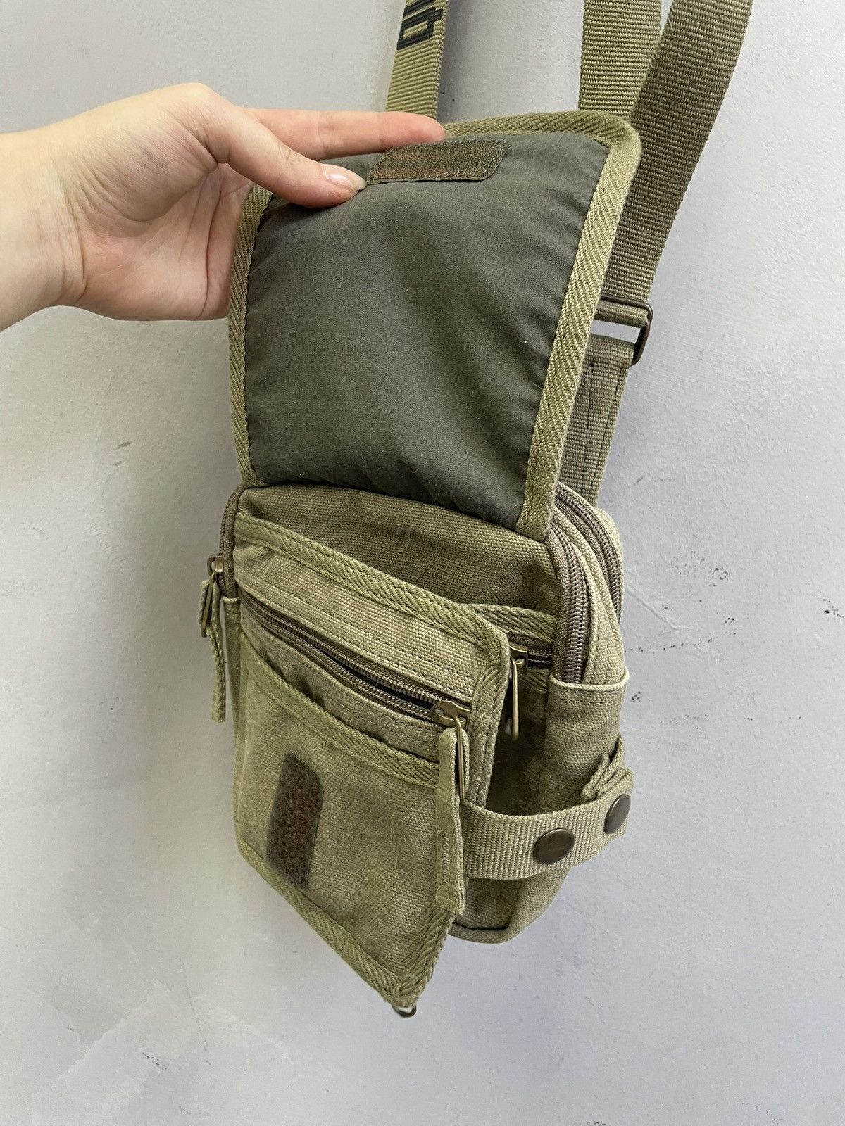 Quiksilver Quiksilver Green Canvas Crossbody Messenger Bag Size ONE SIZE - 11 Thumbnail