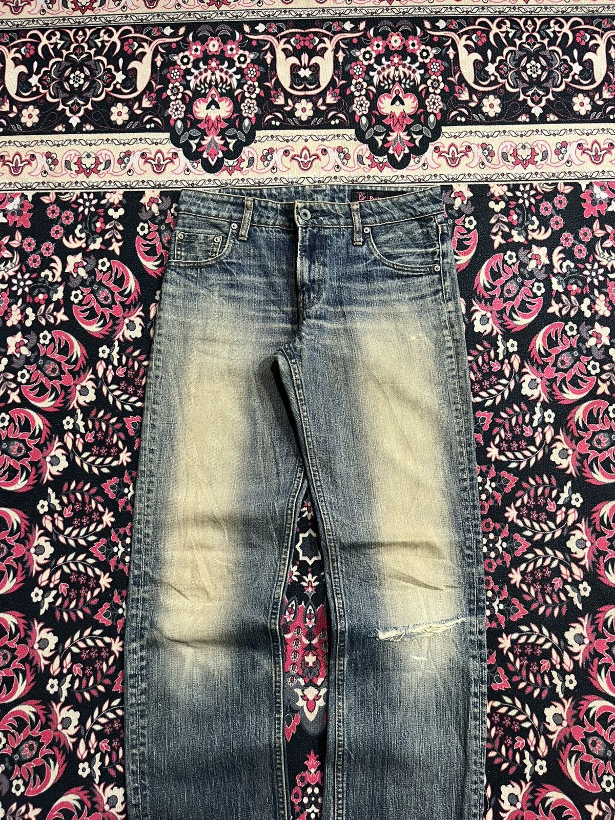 Japanese Brand Japanese Brand Rusty Blue Faded Washed Distressed Jeans Size 26" / US 2 / IT 38 - 3 Thumbnail