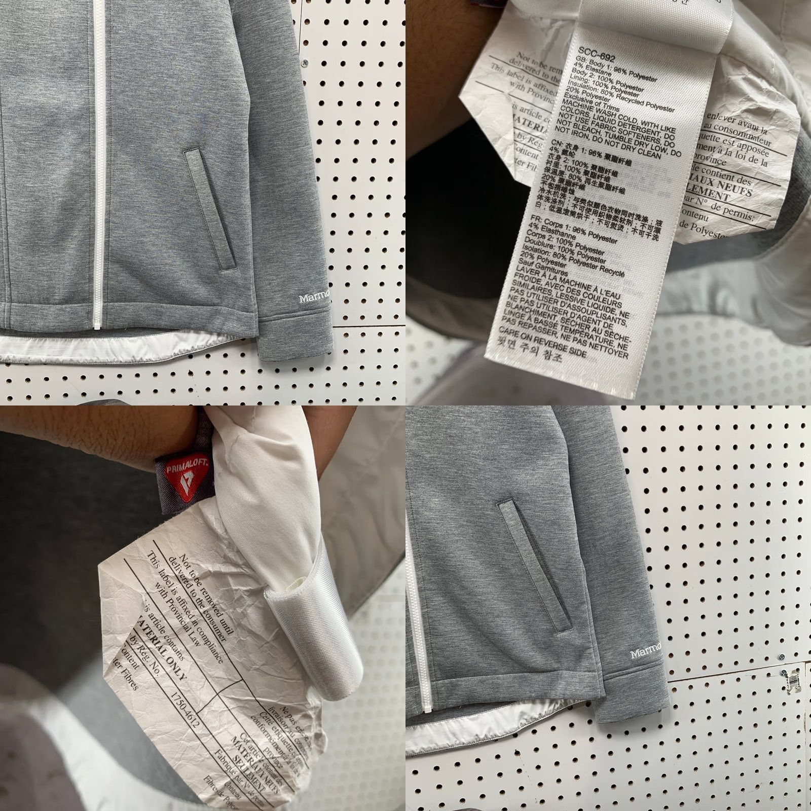 Marmot Marmot Fleece Jacket Womens Large Gray Hooded Zip Asymmetric Size L / US 10 / IT 46 - 8 Thumbnail