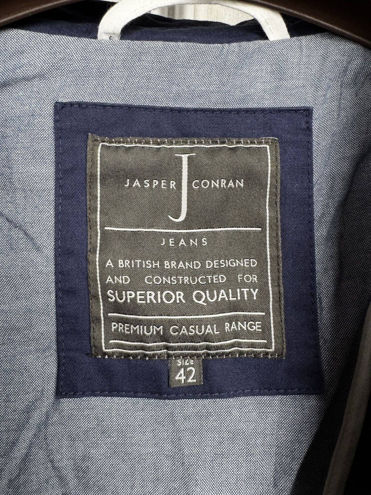 Jasper Conran Jasper Conran navy blue cotton half lined 2 buttons blazer Size 42R - 9 Thumbnail