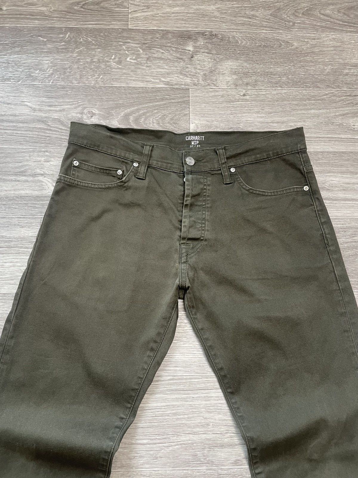Carhartt Vintage Carhartt Klondike Pants Dark Green Leather Logo Y2K Size US 31 - 3 Thumbnail