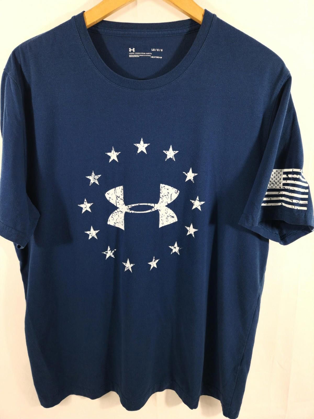 Under Armour Under Armour T-Shirt Men's Size Large EG Logo Stars Flag Size US L / EU 52-54 / 3 - 1 Thumbnail