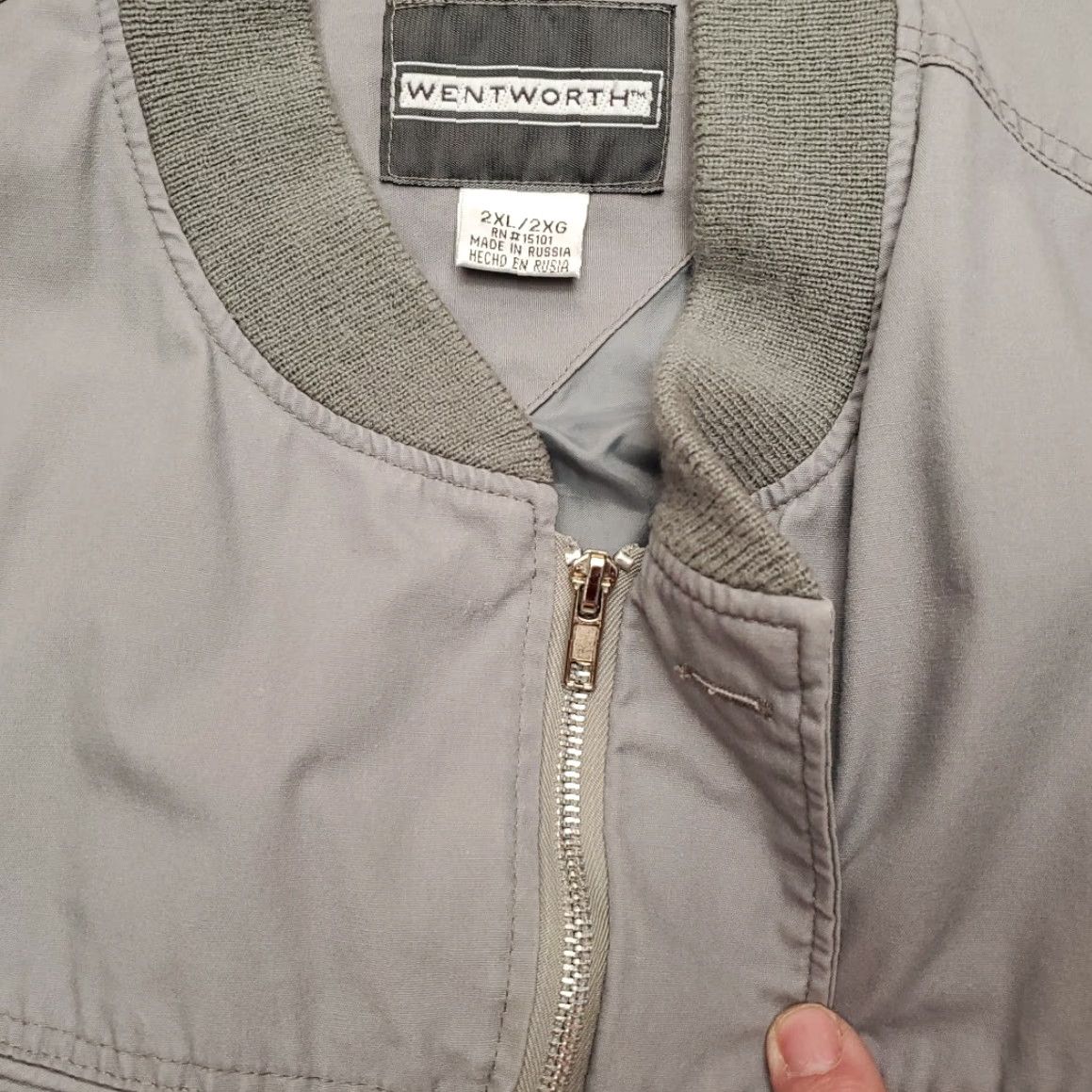 Vintage VINTAGE Wentworth Bomber Jacket Mens 2XL Gray Poplin Outdoor Read Size US XXL / EU 58 / 5 - 7 Thumbnail