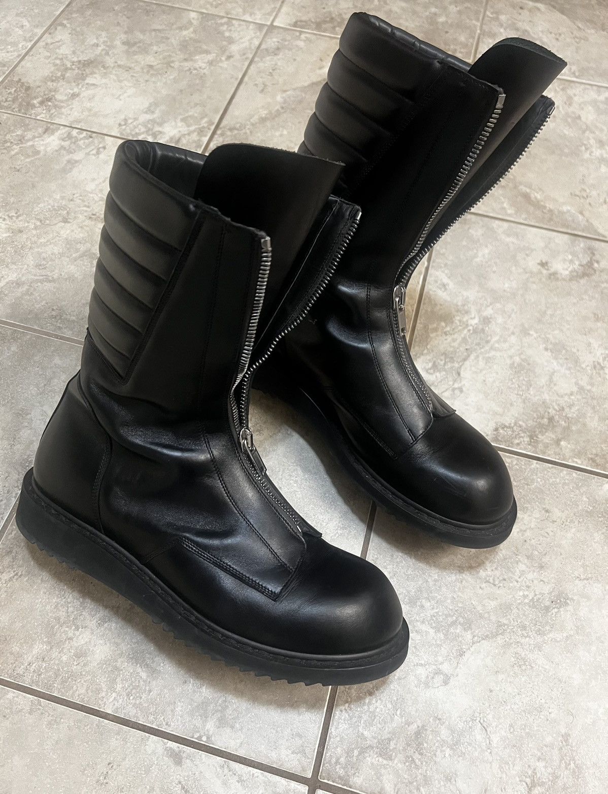 Rick Owens Rick Owens AW22 “Strobe” Basket Creeper Boots Size US 11.5 / EU 44-45 - 1 Thumbnail