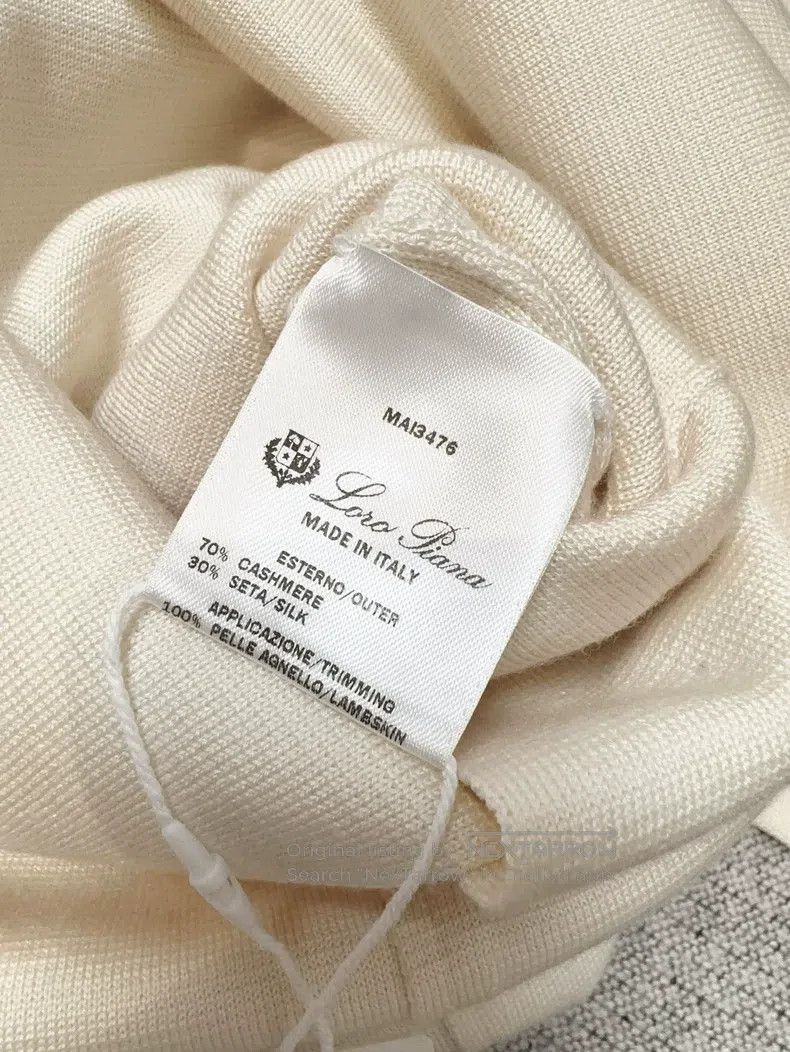 Loro Piana Loro Piana Beige knitted sweater with leather pockets Size XXS / US 00 / IT 34 - 7 Thumbnail