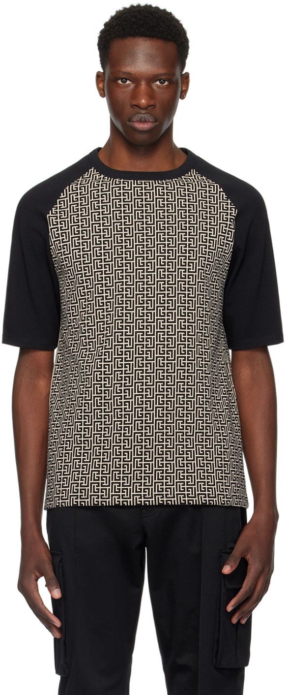 Balmain o1s1wg110125 T-Shirt in White Black Size US S / EU 44-46 / 1 - 2 Thumbnail