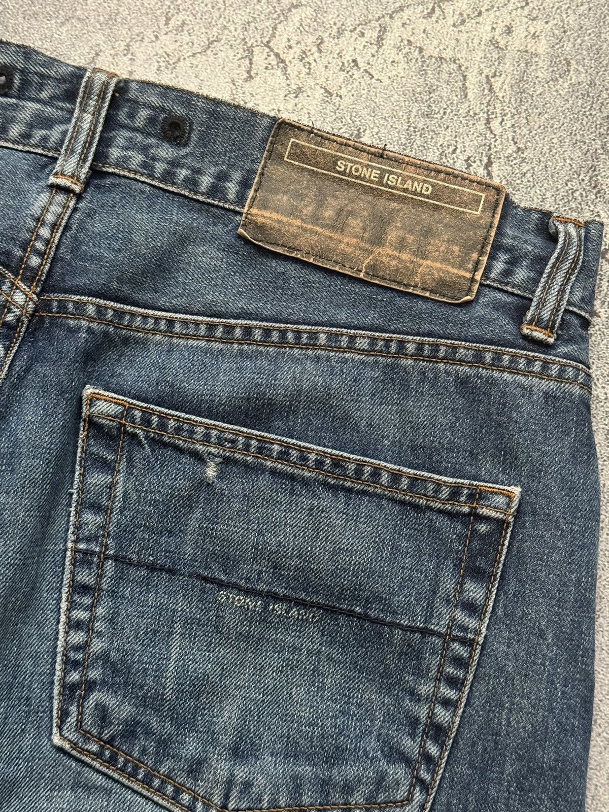 Stone Island × Vintage Stone island SI 33 denim pant trouser Jean chino 90s Size US 33 - 5 Thumbnail