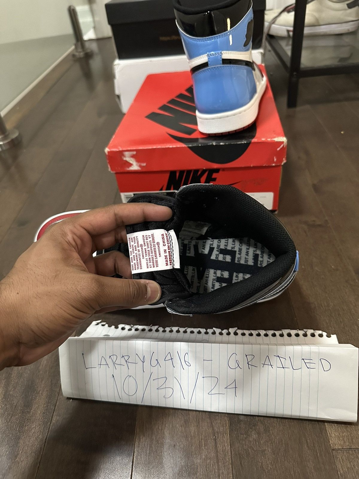Jordan Brand × Nike AIR JORDAN 1 Retro High Top OG FEARLESS Size US 10.5 / EU 43-44 - 4 Thumbnail