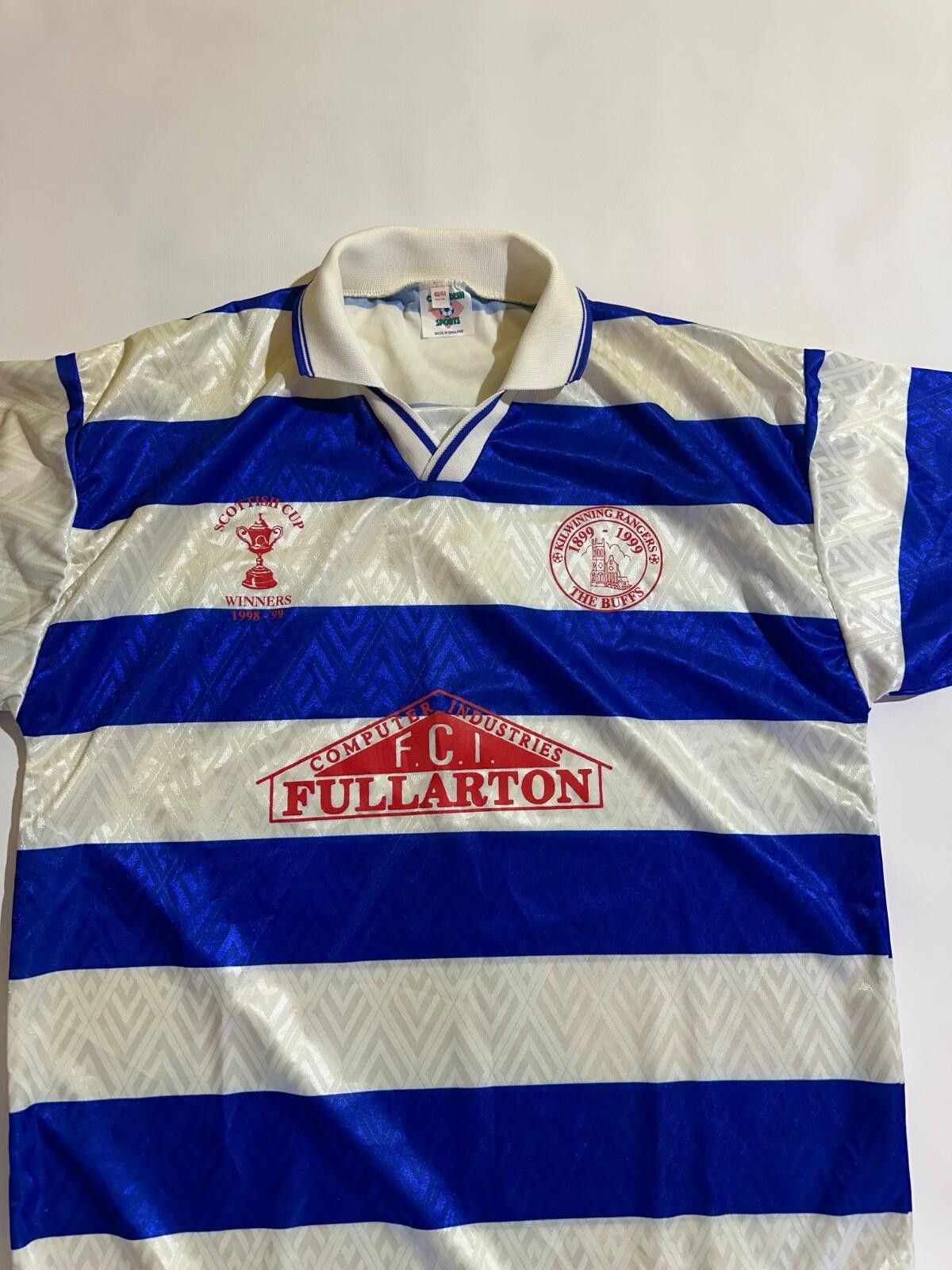 Designer 1998/99 Kilwinning Rangers The Buffs Scottish Cup Jersey Size US L / EU 52-54 / 3 - 2 Thumbnail