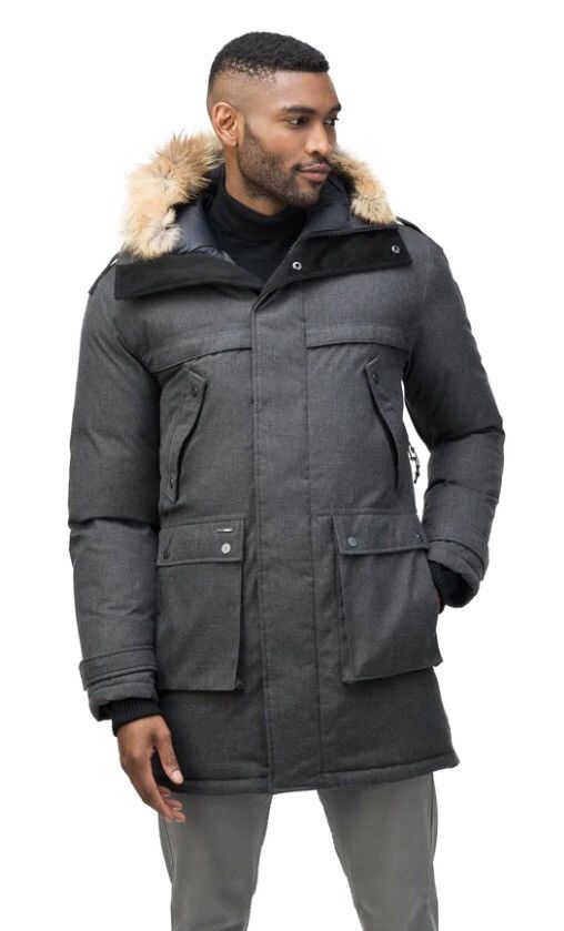 image of Nobis Yatesy Legacy Men's Long Parka in Charcoal (Size Medium)