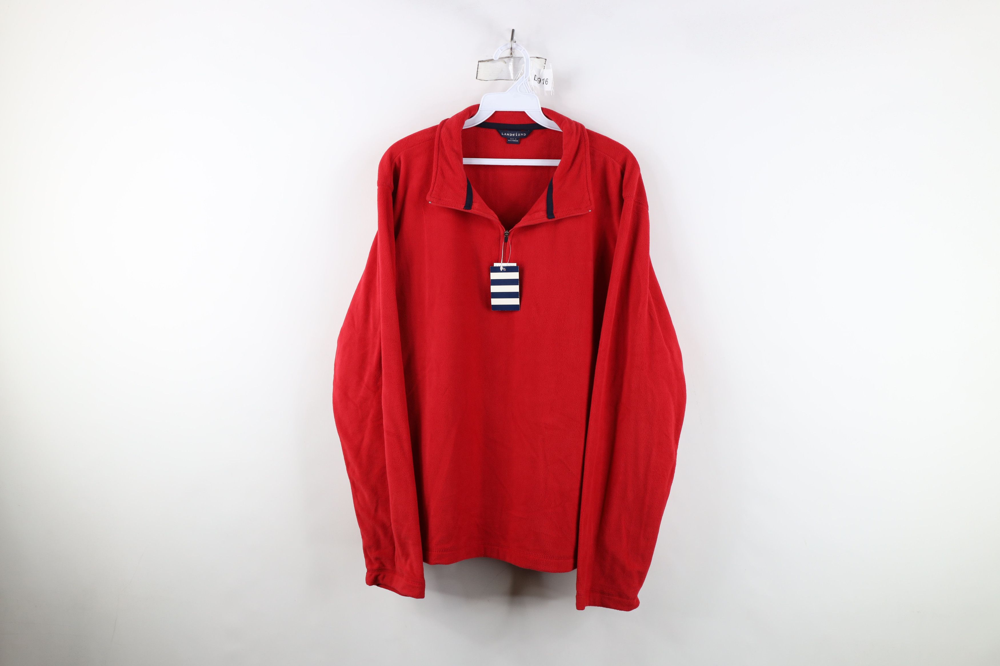 Lands' End × Vintage Deadstock Vintage Y2K Lands End Half Zip Pullover Sweater Size US L / EU 52-54 / 3 - 1 Thumbnail