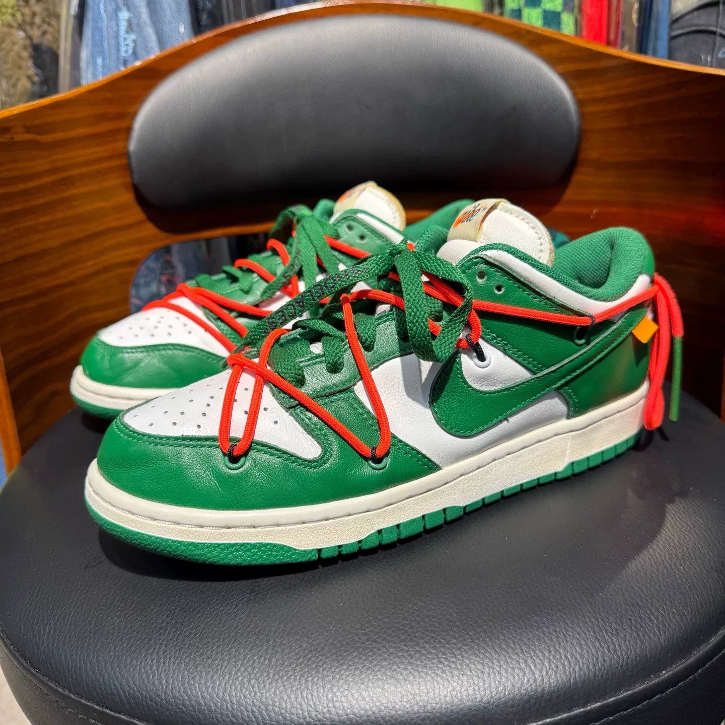 Off-White Off-White DUNK Green Lowtop Sneakers 40 Men Size US 7.5 / EU 40-41 - 1 Thumbnail