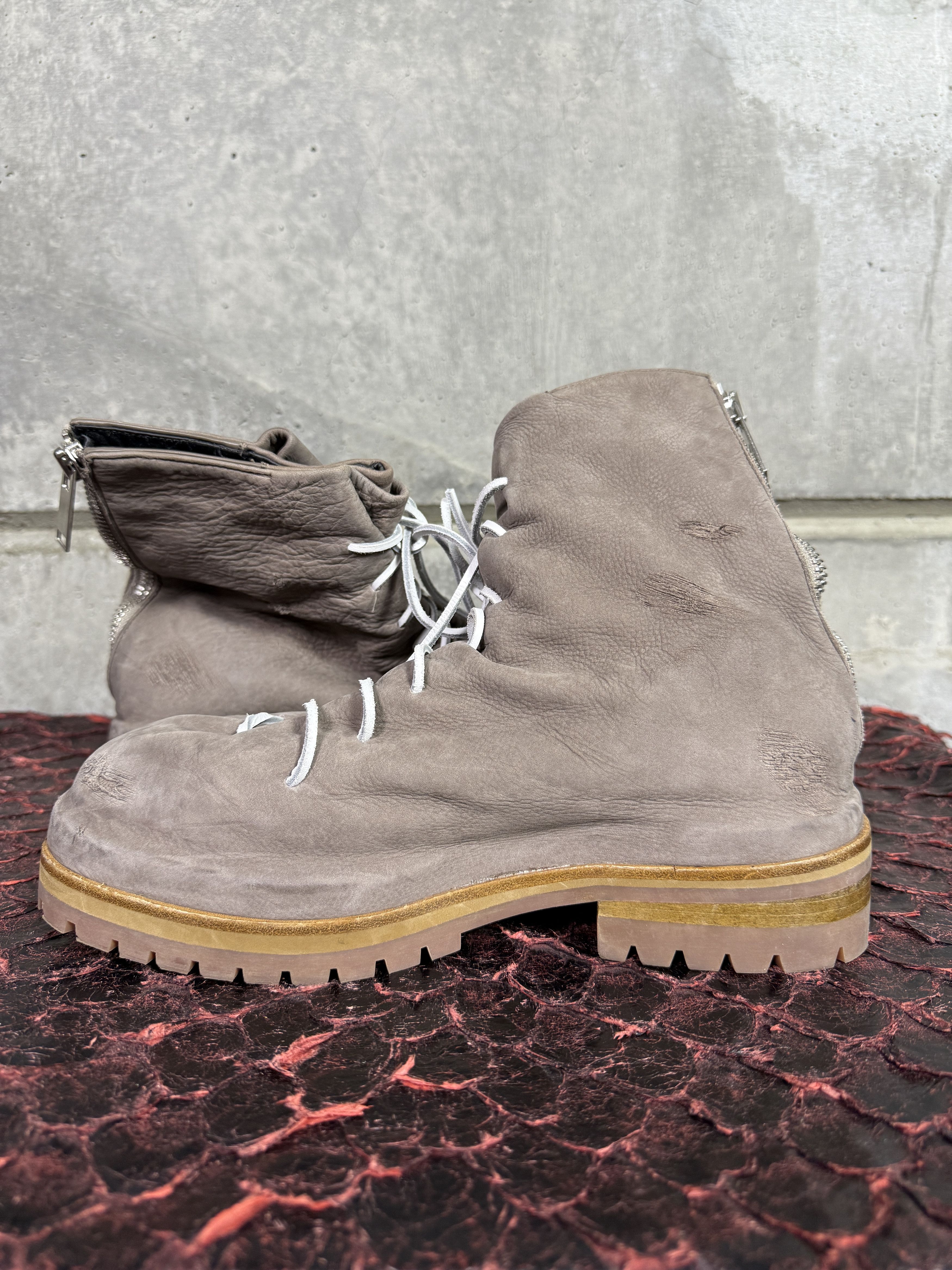 424 $1490 424 Dusty Nude Nabuk Leather Laced Up Marathon Boot Size US 8 / EU 41 - 6 Thumbnail