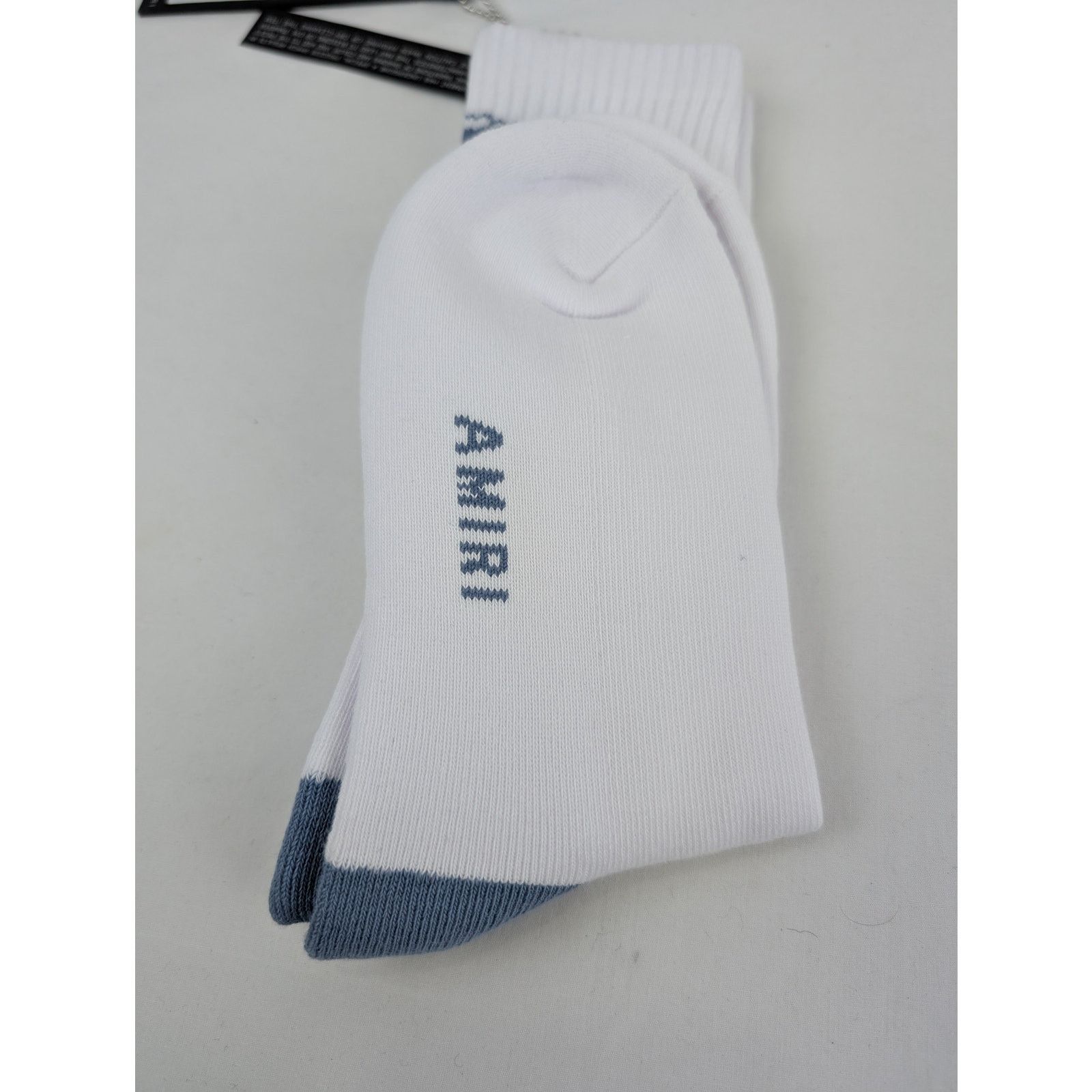 Amiri o1rshd1 Q:3 / Size: 45-46 / Amiri Vertical Logo Socks White Size ONE SIZE - 8 Thumbnail