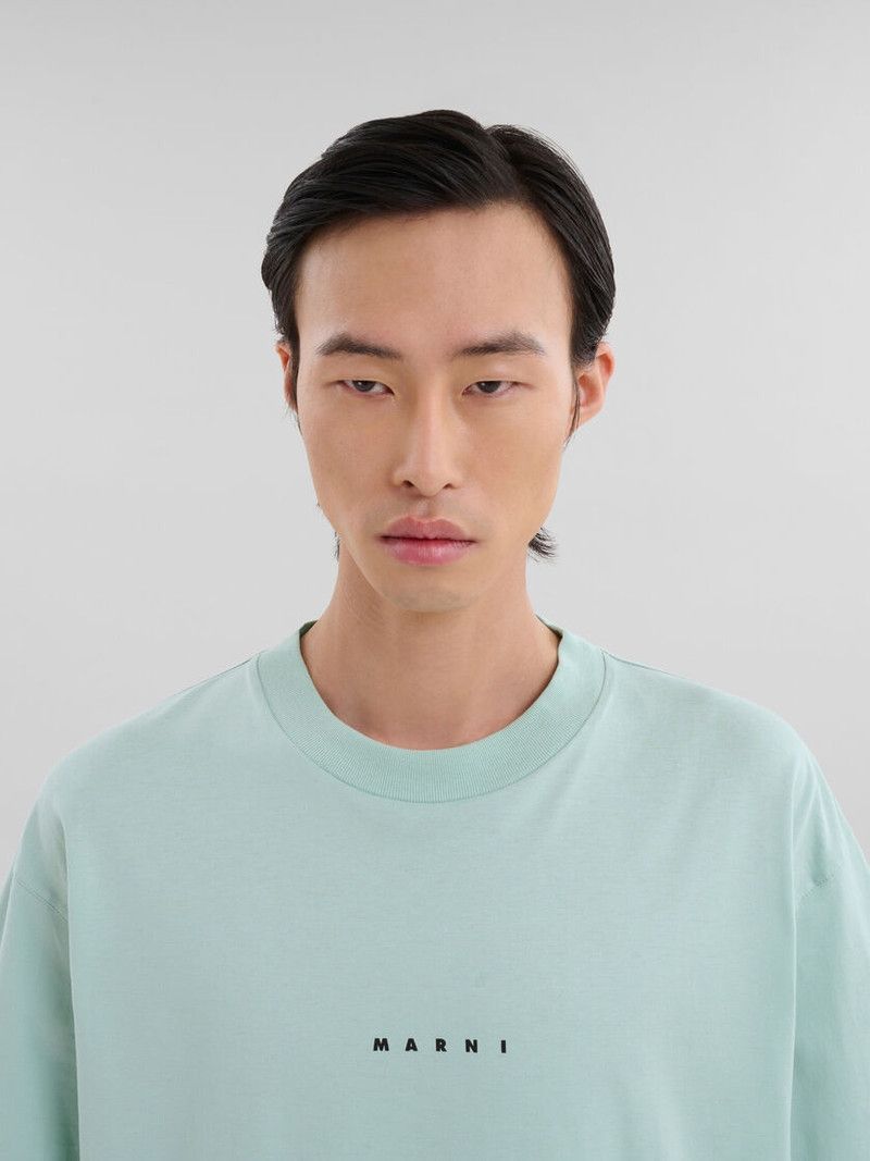 Marni o1f1d3z1125 Marni Logo T-Shirt in Light Green Size US S / EU 44-46 / 1 - 4 Thumbnail