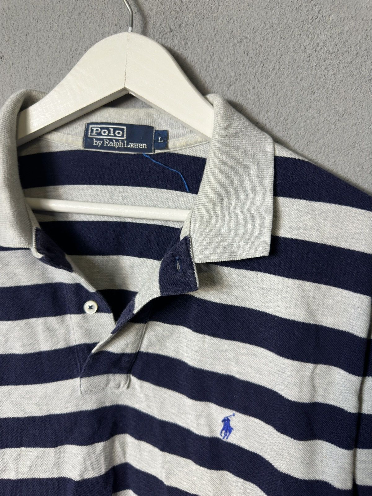 Polo Ralph Lauren × Ralph Lauren × Vintage Vintage 90s Polo Ralph Lauren Long Sleeve Rugby Shirt Size US L / EU 52-54 / 3 - 3 Thumbnail
