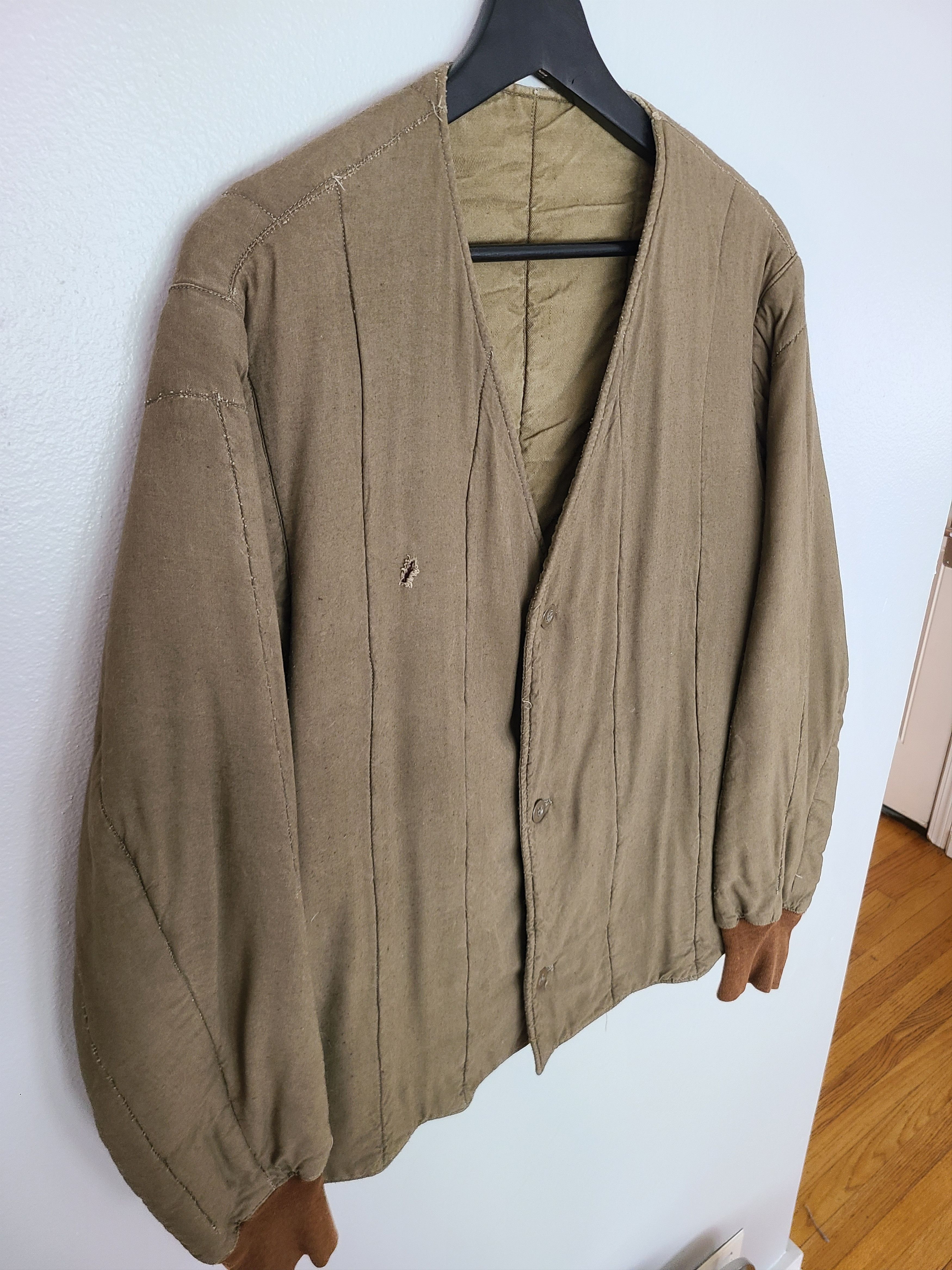 Vintage 70's Cotton Quilted Liner Jacket Size US L / EU 52-54 / 3 - 2 Thumbnail