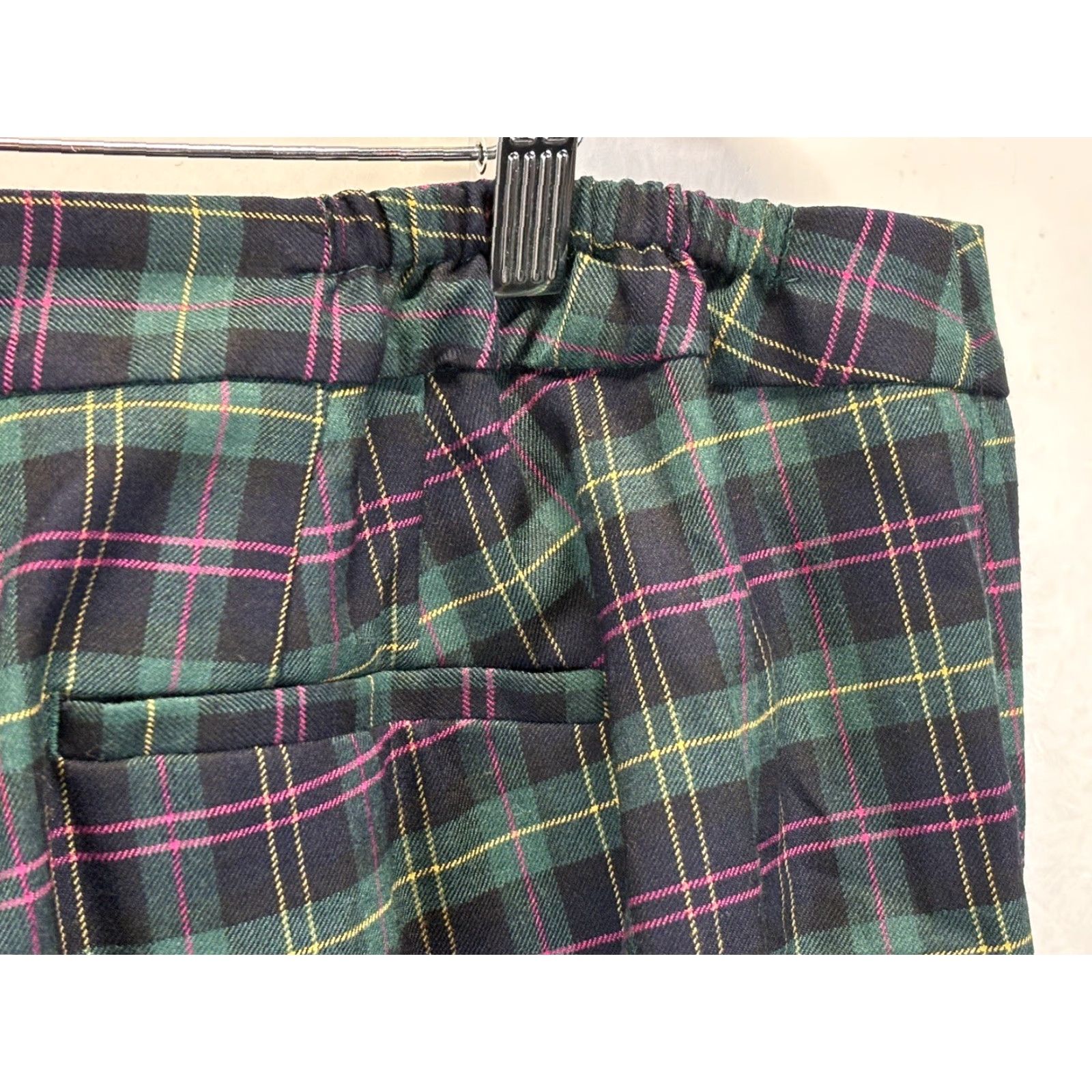 Talbots Talbots Hampshire Ankle Pants Womens 24W Plus Multicolor Plaid Wool Blend Elastic Sides Size 42" / US 20 - 5 Thumbnail