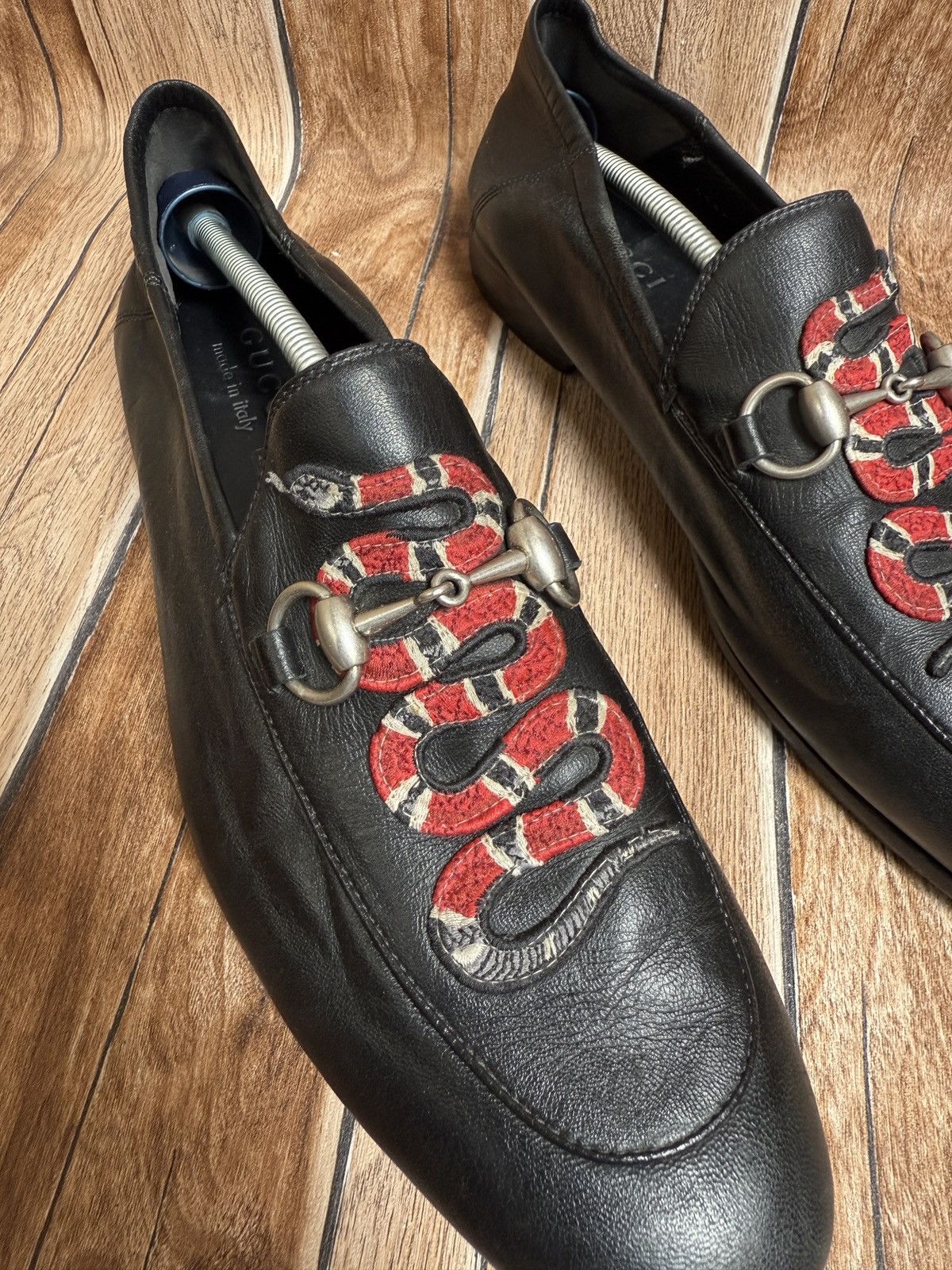 Gucci Brixton snake loafers Size US 9 / EU 42 - 6 Thumbnail