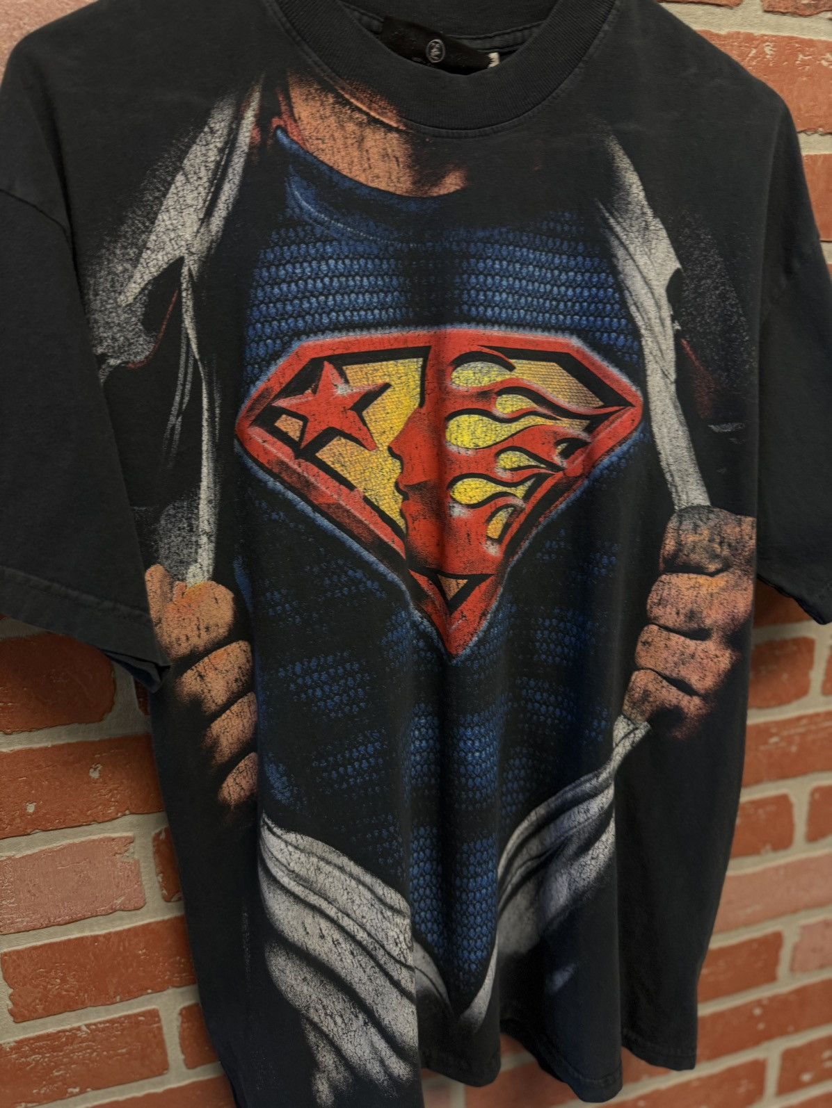 HELLSTAR Hellstar Black SuperMan Logo Tee Shirt 100% Authentic Size S Size US S / EU 44-46 / 1 - 4 Thumbnail