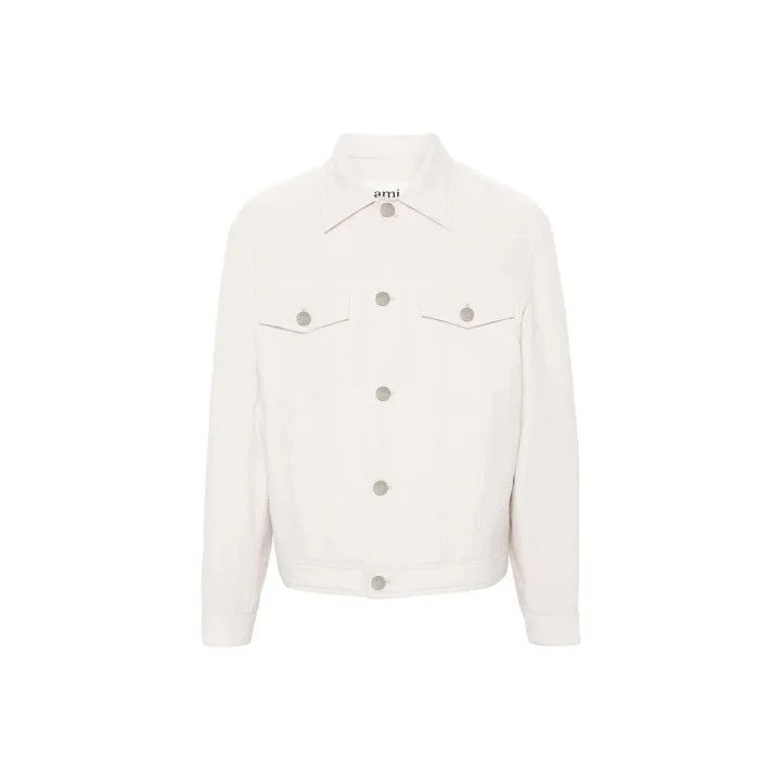 AMI Ami Paris Men's White Casual Jacket 0079 Size US M / EU 48-50 / 2 - 1 Thumbnail