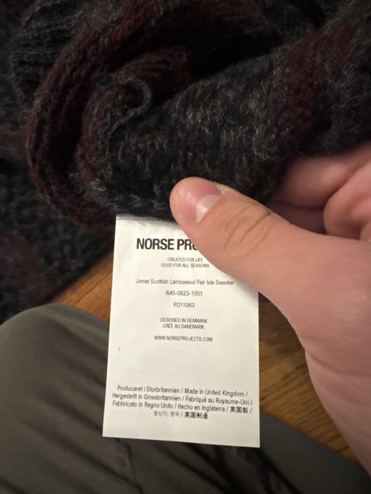 Norse Projects Jonas Scottish Lambswool Fair Isle - NORSE PROJECTS Size US M / EU 48-50 / 2 - 4 Thumbnail