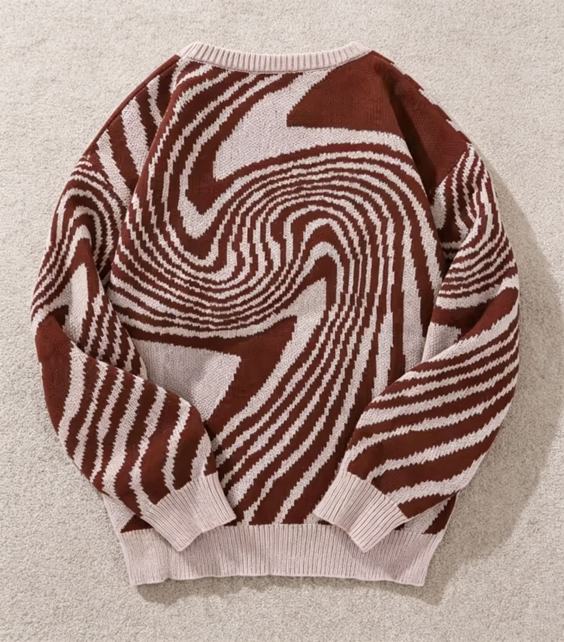 Japanese Brand Streetwear Vintage Maze Sweater Jacquard Knitted Sweatshirt Size US M / EU 48-50 / 2 - 2 Thumbnail