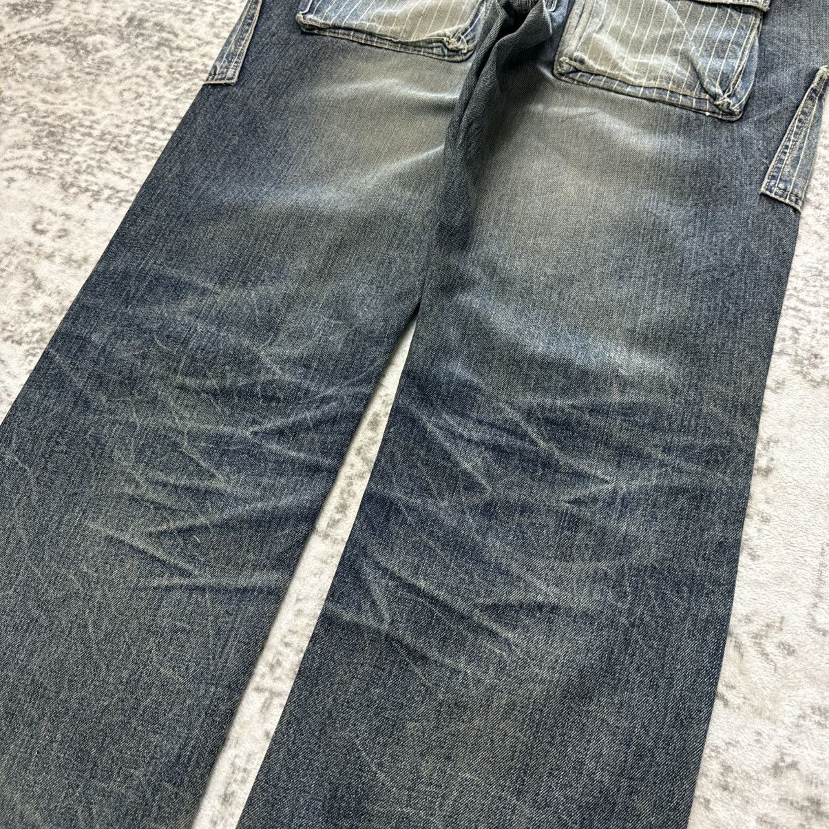 Kapital 2000s Antgauge Japan Reconstructed Pinstripe Panel Denim Size US 33 - 12 Thumbnail