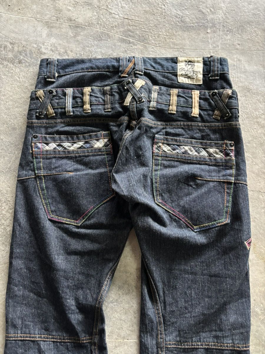 Hysteric Glamour Double waist dominated handcrafted jeans punk japanese jeans Size US 33 - 12 Thumbnail