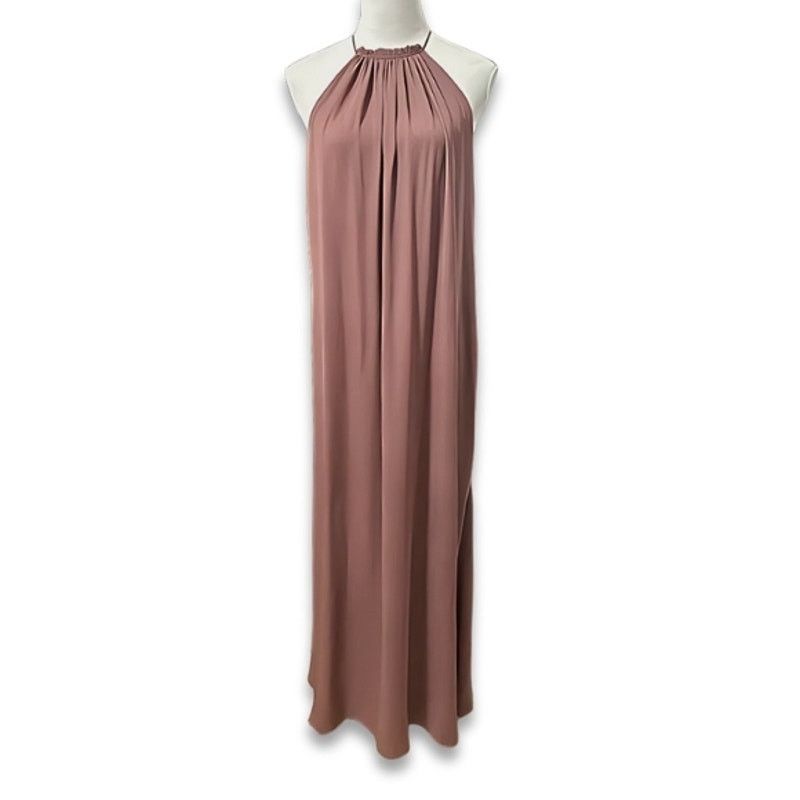 Other Everly A-Line Maxi Dress Ruched Halter Neckline Pink S NWOT Size S / US 4 / IT 40 - 1 Thumbnail
