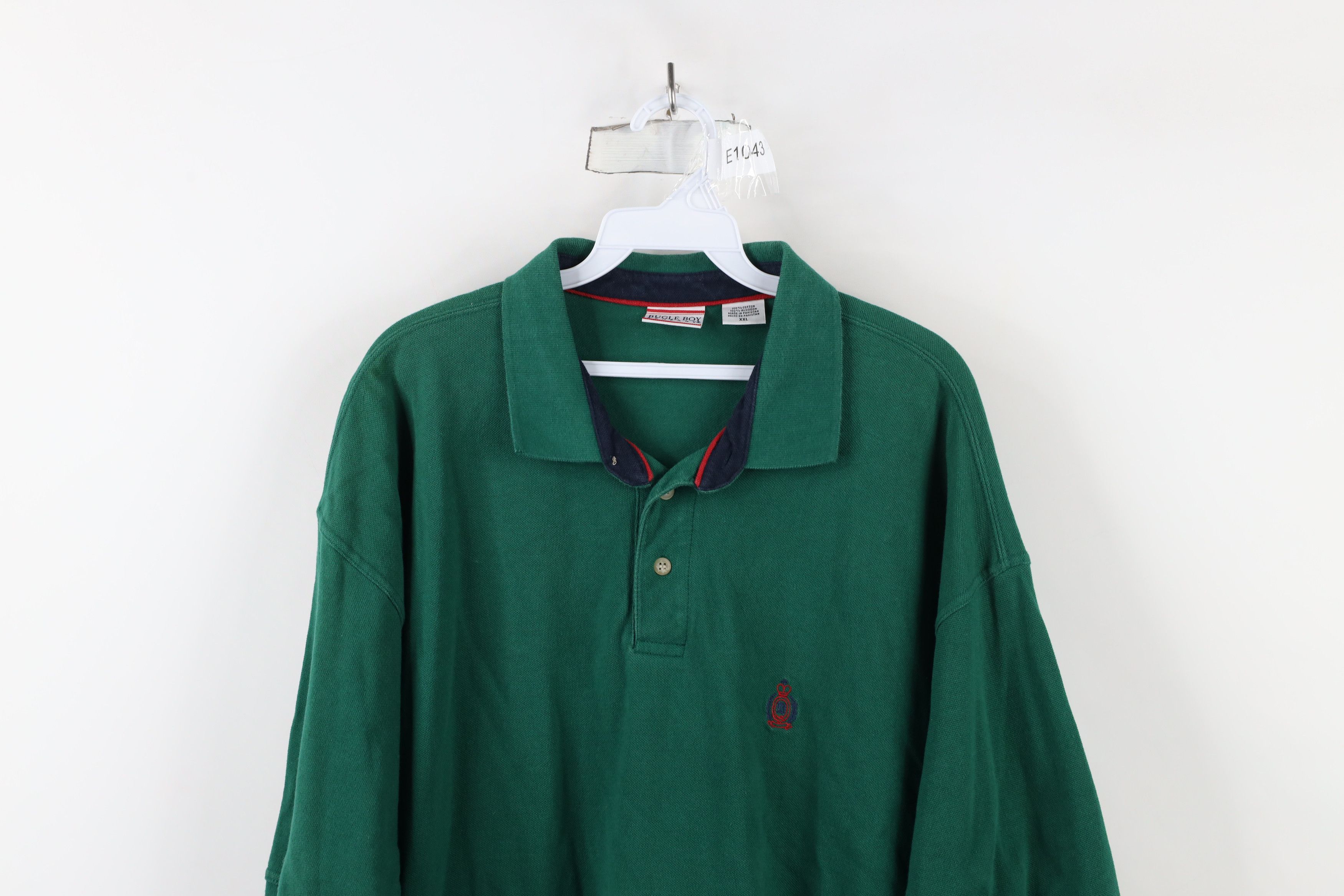 Vintage Vintage 90s Streetwear Cotton Collared Polo Shirt Green Size US XXL / EU 58 / 5 - 2 Thumbnail