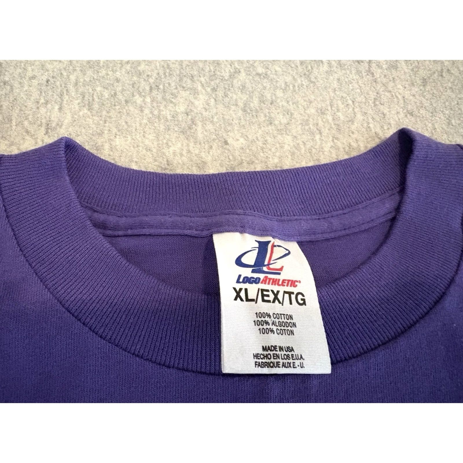 Logo Athletic VINTAGE Logo Athletic Los Angeles Lakers Purple Graphic Tee Shirt XL Mens Size US XL / EU 56 / 4 - 3 Thumbnail